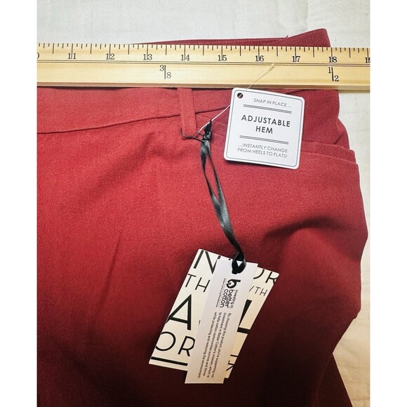 41Hawthorn Merlot Red Adjustable Hem Straight Leg Pants Women's SIZE 14 NWT - Picture 10 of 13